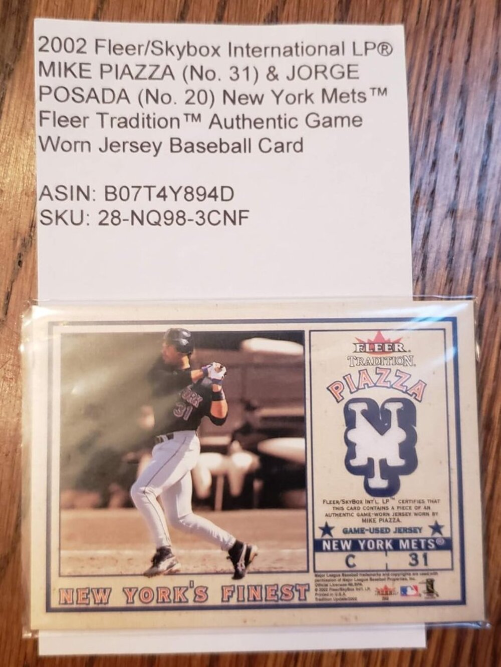 2002 Fleer/Skybox International LP® MIKE PIAZZA New York Mets™ Fleer Tradition™